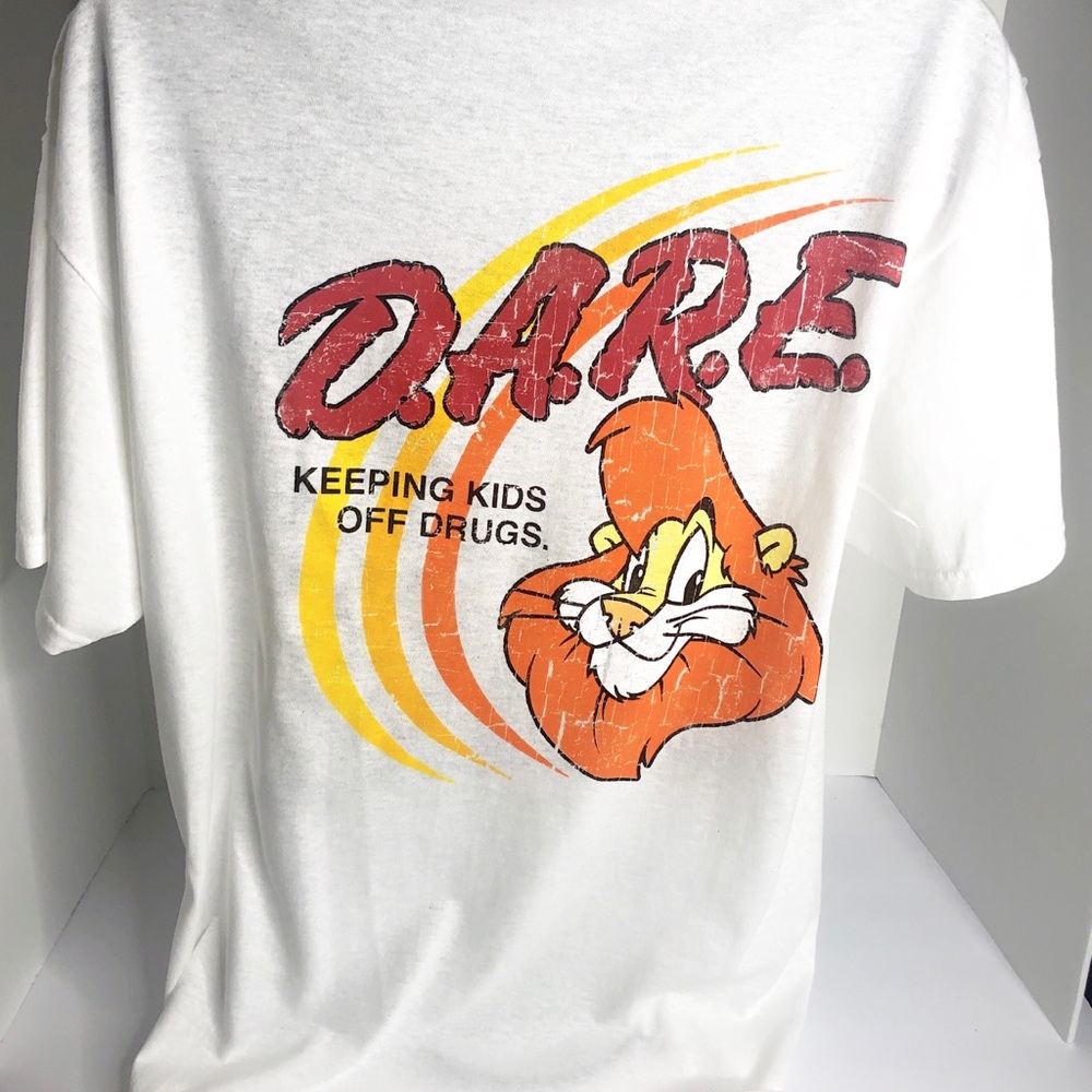 Rare DARE Program Lion Kids Off Drugs T- Shirt Tee